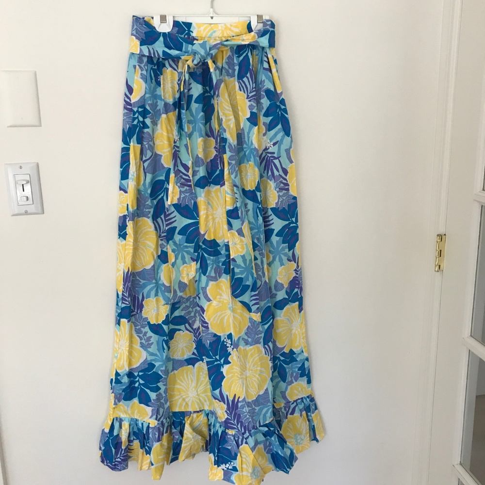 Lilly Pulitzer Long Maxi Cotton Floral Skirt